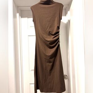 OGL Brown Sleeveless Midi Dress